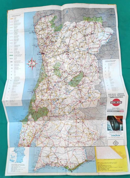 Mapa de Portugal e da Europa.