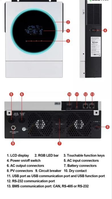 Destar LiFePO4 51,2V 10.24kWh и Гибридный инвертор Destar VMIV 6 кВт
