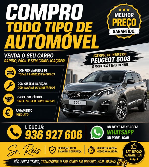 Atenção compro todo tipo de Automóvel . Contactos