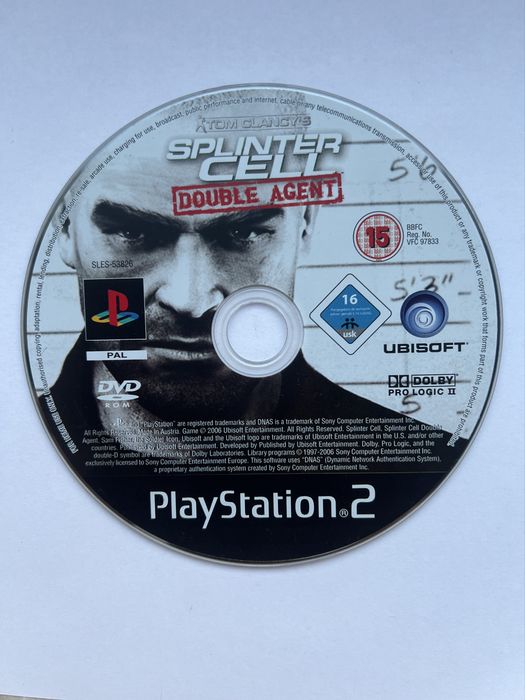 PS2 / Sony Playstation 2 Tom Clancy's Splinter Cell Double Agent