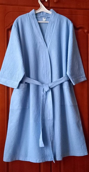 Новий домашній вафельний халат на запах бавовна 100%  р. 52-56
