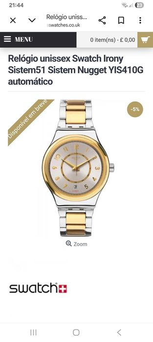 Relógio swatch automático