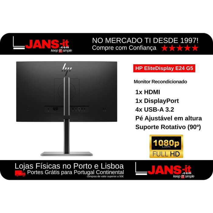 HP EliteDisplay E24 G5 | 24″ | FullHD | IPS