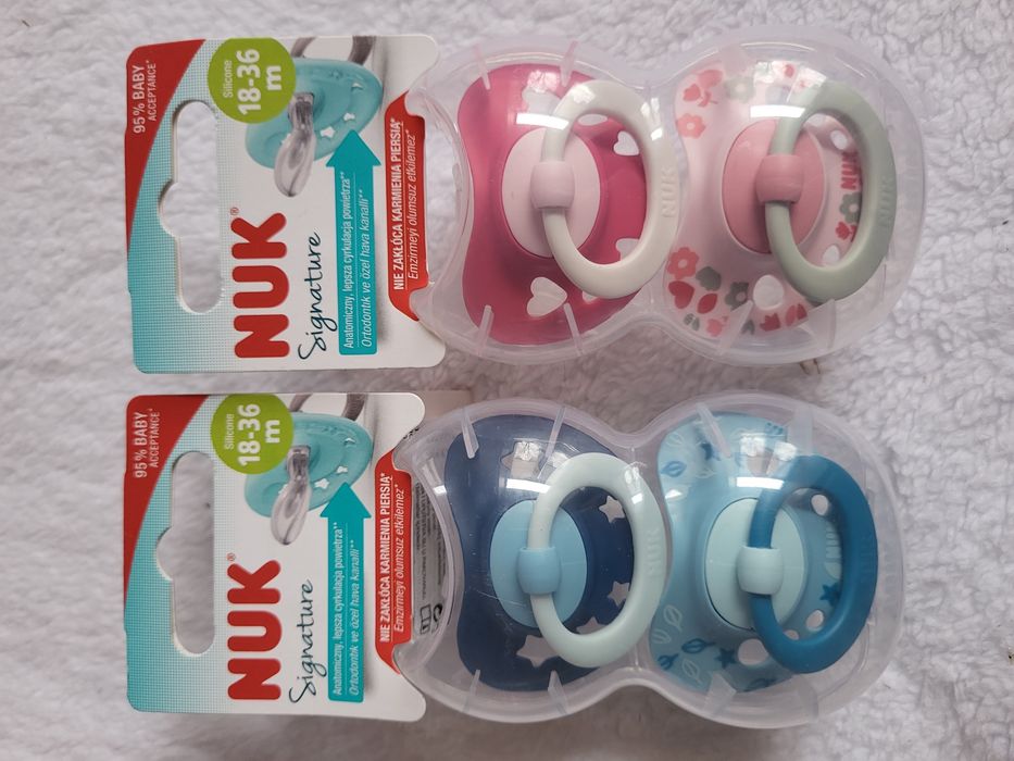 Nuk silikonowe smoczki uspokajające 18-36m 2 opakowania