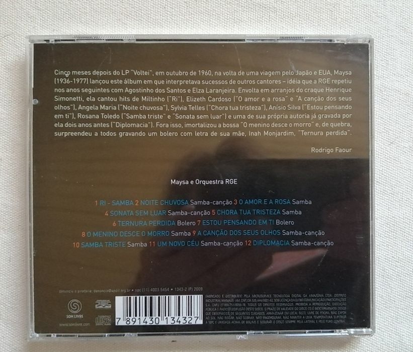 3 CDs cantora Maysa