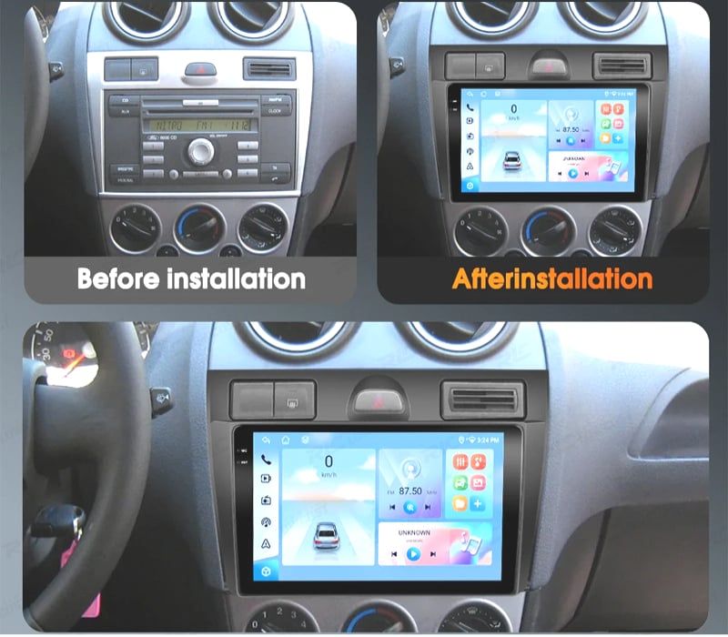 RÁDIO GPS ANDROID 13 FORD FIESTA 02-08