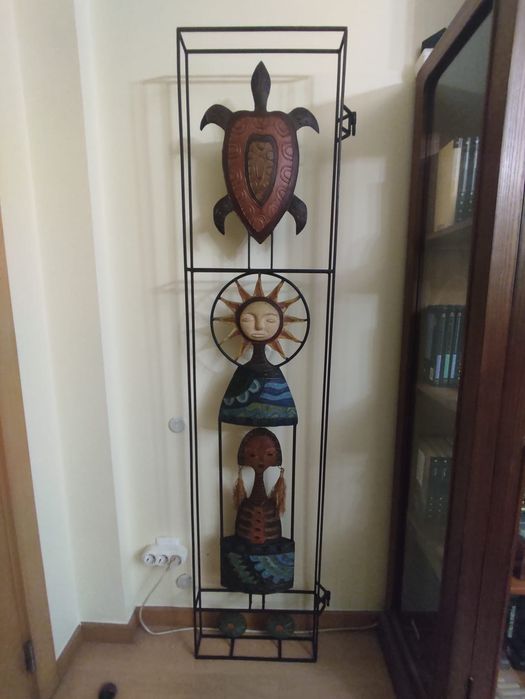 Biombo em ferro forjado decorativo motivos africanos