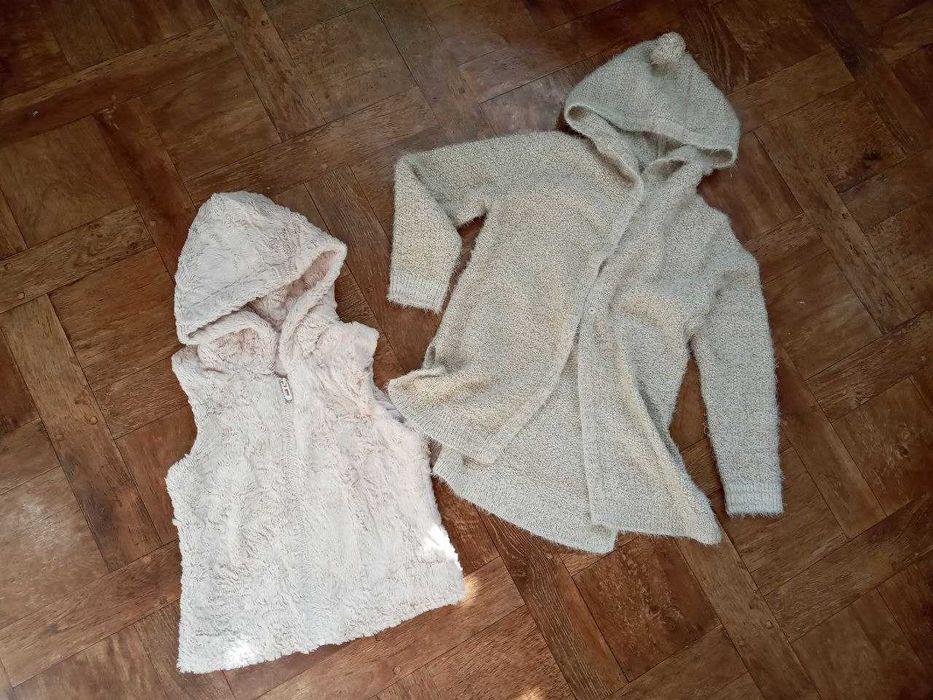 Тепла жилетка кардиган довга кофта дівчинки длинная теплая кофточка