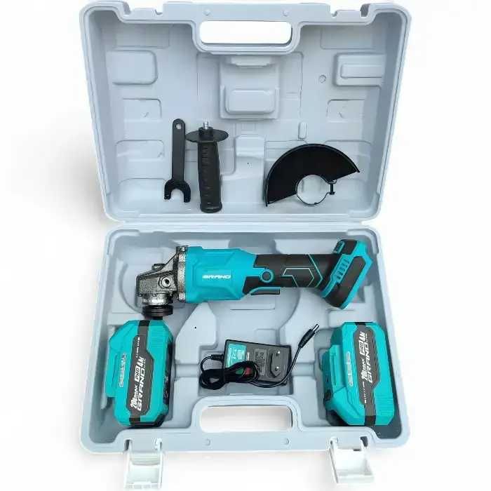 Аккумуляторная болгарка Гранд МШУ-125/20BL (2 аккум, 4000 мАч, ЧЕХИЯ)