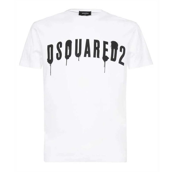 DSQUARED2 męski t-shirt koszulka BIANCO / NERO Oryginał