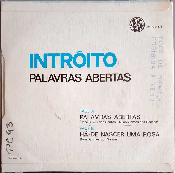 Intróito	- - - - -	Palavras Abertas	- - - - -	Single