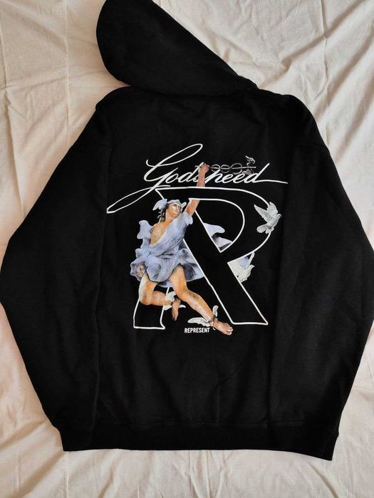 Represent HERMES ZIP-HOODIE Black