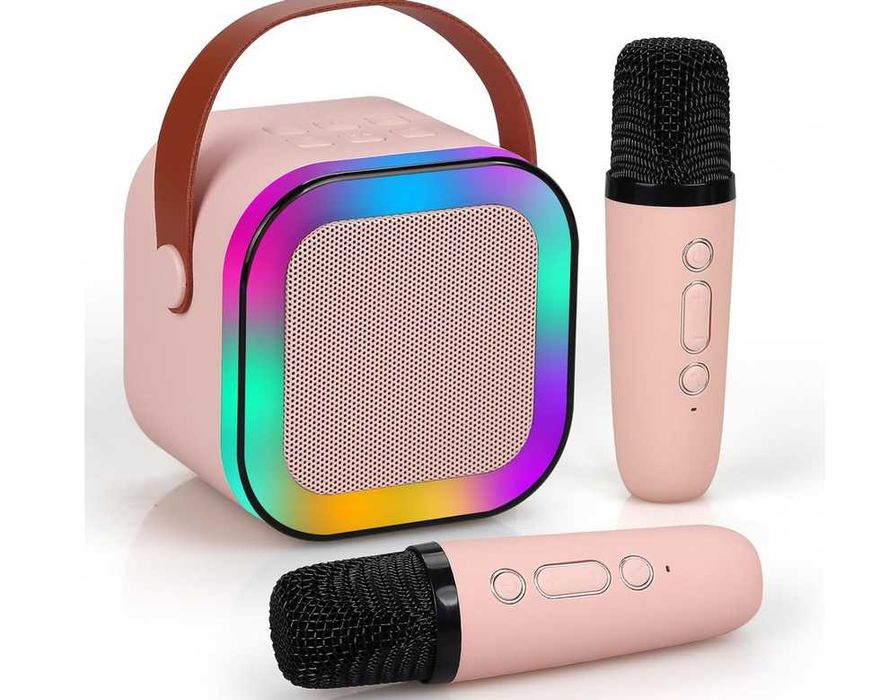 Mini Zestaw Do Karaoke 2szt Mikrofony + GŁOŚNIK BEZPRZEWODOWY
