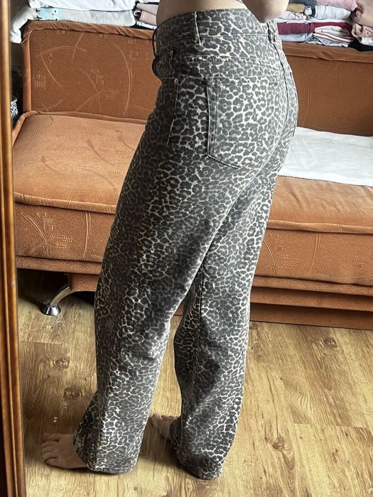 Леопардові котонові штани