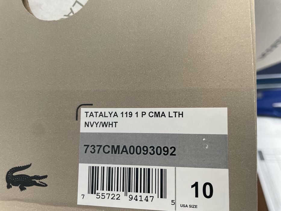 Шкіряні сліпони Lacoste Tatalya сині