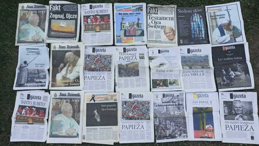 Tygodnik kat. "Niedziela", "Słowo"+ archiwa dot. śmierci Papieża JP2