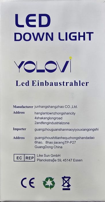 Zestaw 6 wpuszczanych halogenów led