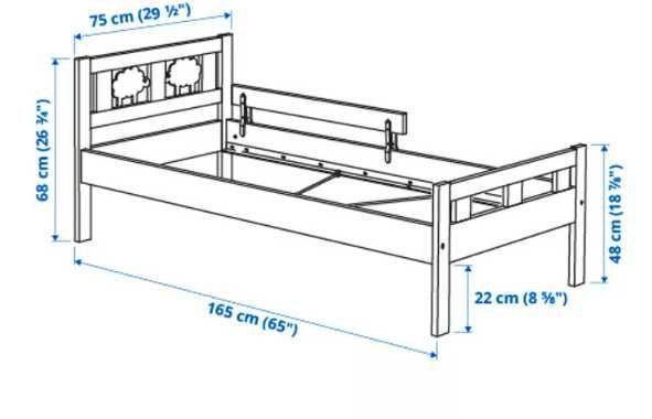 Cama Criança IKEA KRITTER + Colchão + Estrado + Barreira