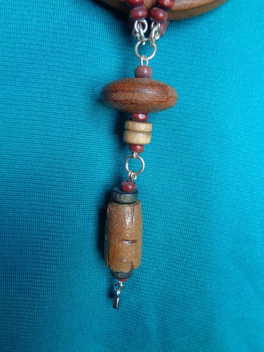 подар намисто 60см підвіс 16см нат бурштин дерево ручн роб