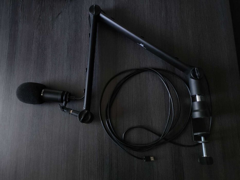 Mikrofon pojemnościowy Snab HF-50 USB + Statyw + Okablowanie