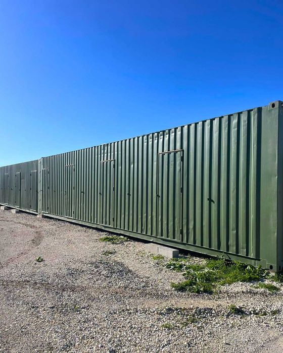 Contentor Marítimo 12 metros - Altura Extra - Dividido em 4 boxes