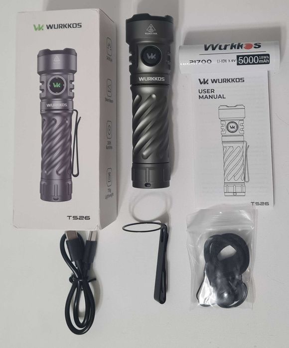Светодиодный ручной фонарь Wurkkos TS26 [Nichia 519A 5000K R9080, Anduril 2]