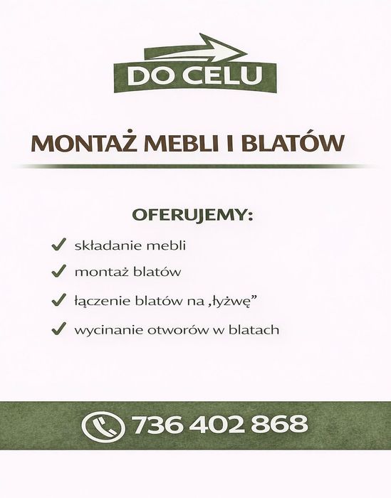Montaż mebli • Wymiana blatów kuchennych • Łączenie blatów na "łyżwę"