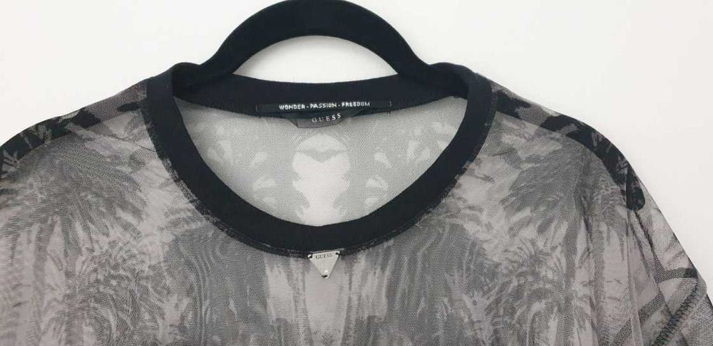Guess- przezroczysta, krótka bluzka -XS