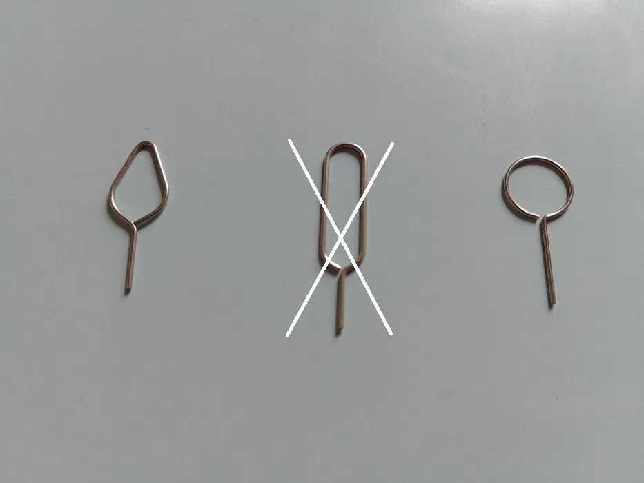 Ключ скрепка для лотка SIM карты. Игла для вытягивания СИМ карты. 2 шт