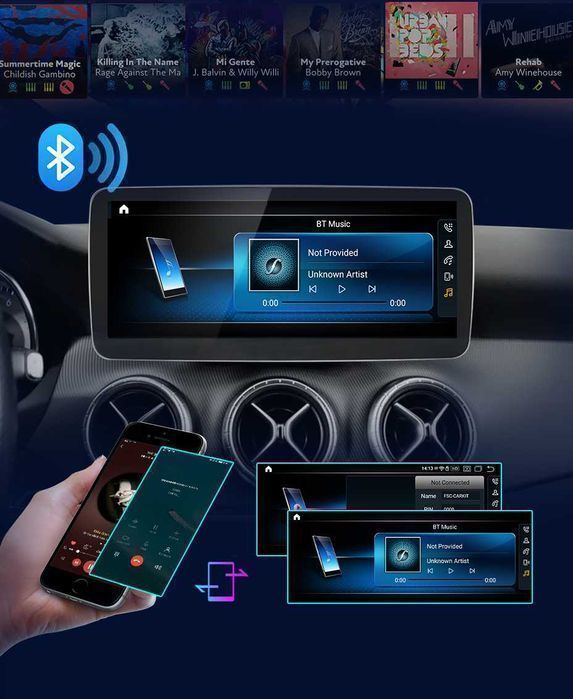 Mercedes A / GLA / CLA – Radio Android 15 10,25” CarPlay Android Auto 2GB/32GB GPS Nawigacja Stacja Multimedialna WiFi Bluetooth DSP 4G LTE PL