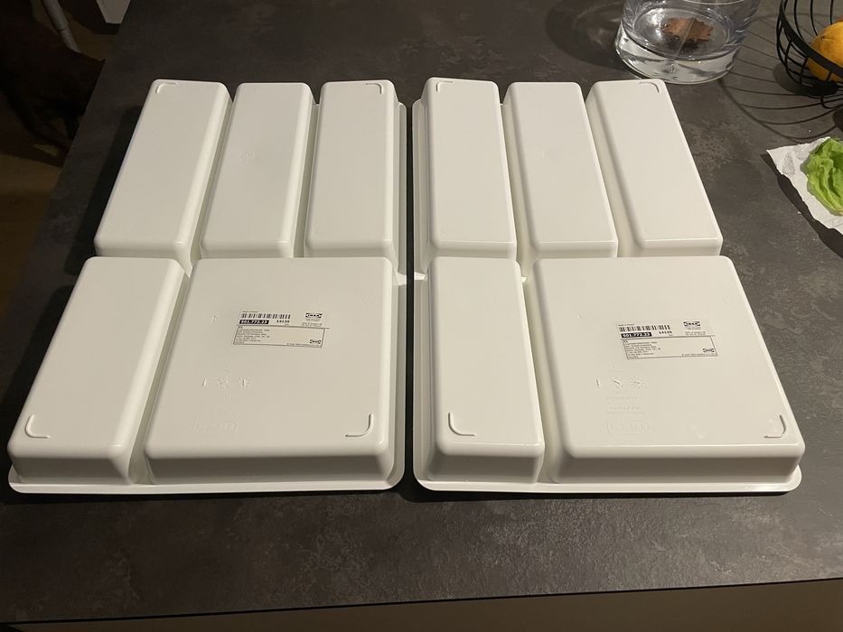 Biały wkład do szuflady ikea  50,5x31 cm  1szt.