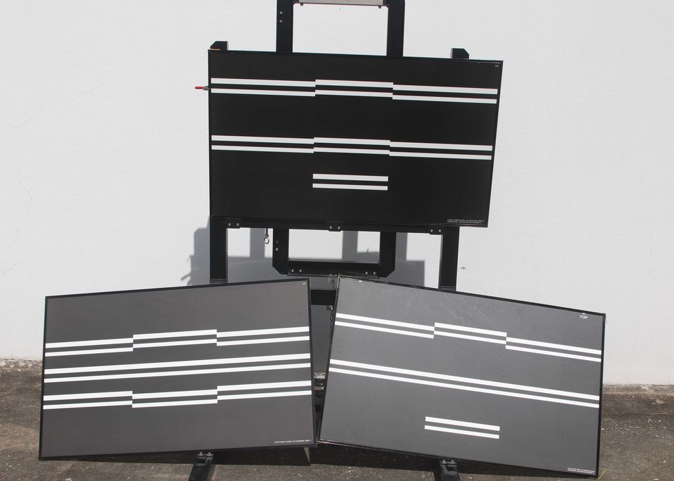 Placas de teste de flashes e suporte