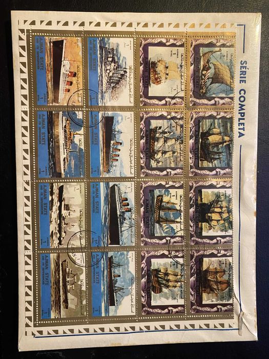 Selos Antigos  – Barcos – Coleção 16 Selos