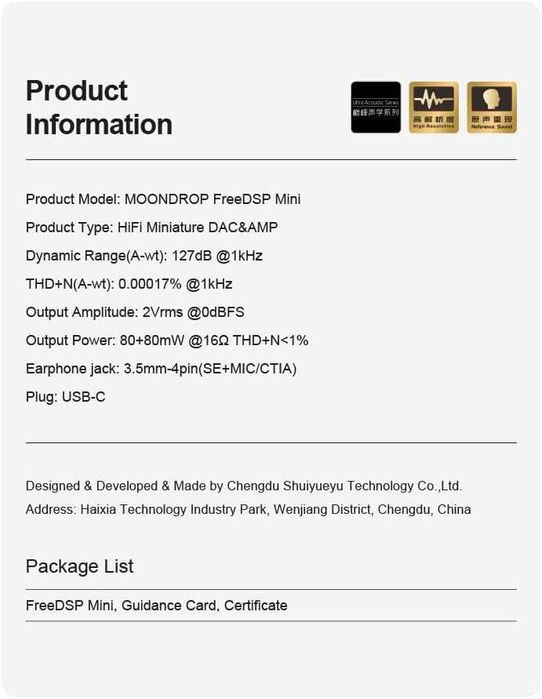 ‼️ Moondrop Free DSP Mini - ЦАП усилитель для наушников на CS43198