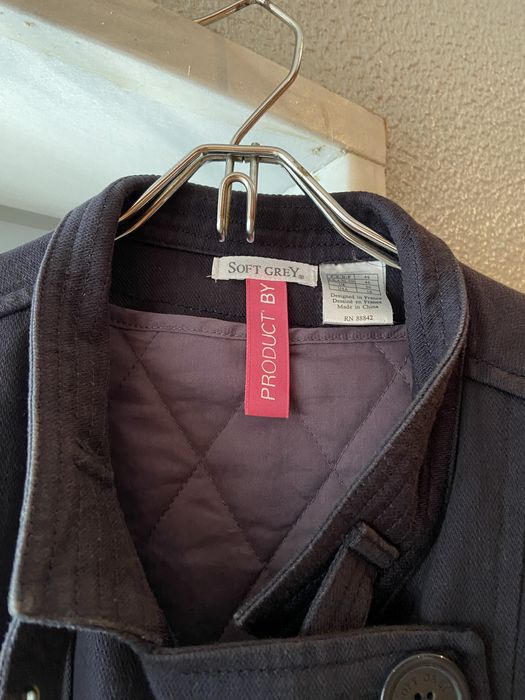 Gabardina azul/cinza