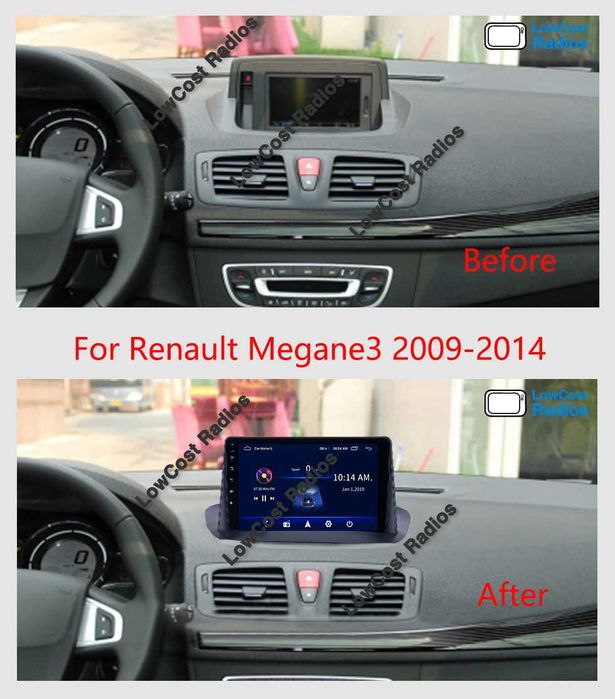 *(NOVO) Auto Rádio 9' RENAULT MEGANE 3 | GPS ANDROID BT USB APPS WIFI | CARPLAY • ANDROID AUTO