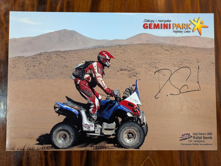 Plakat Rafał Sonik oryginalny autograf