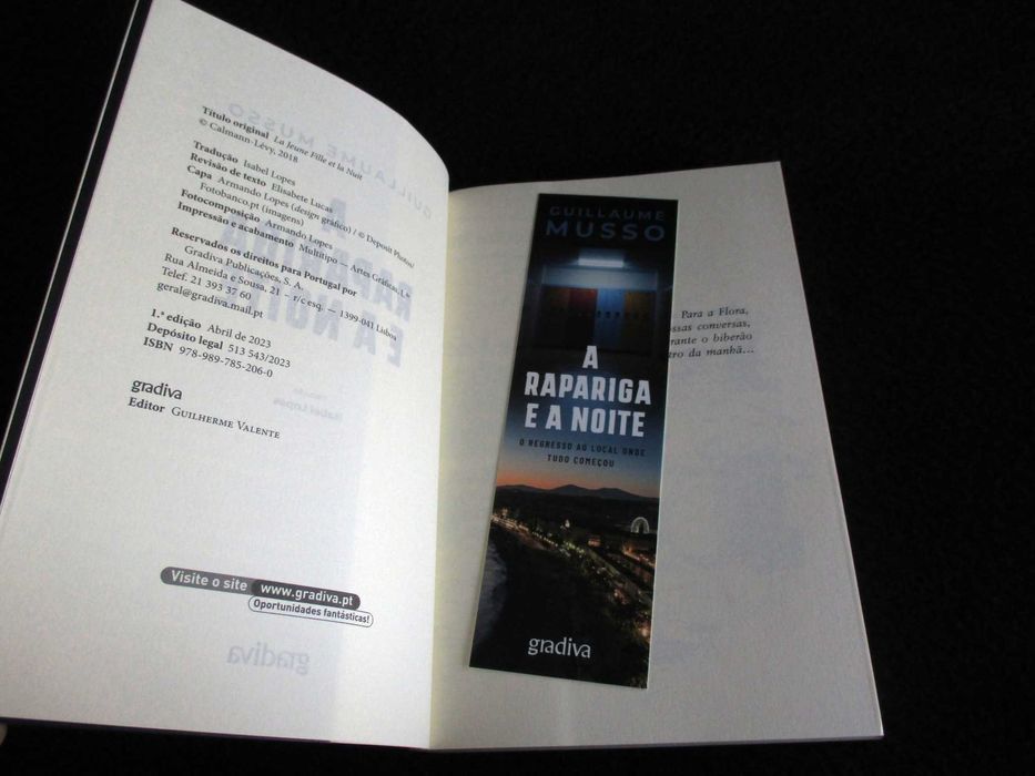Livro A Rapariga e a Noite Guillaume Musso Exemplar Novo