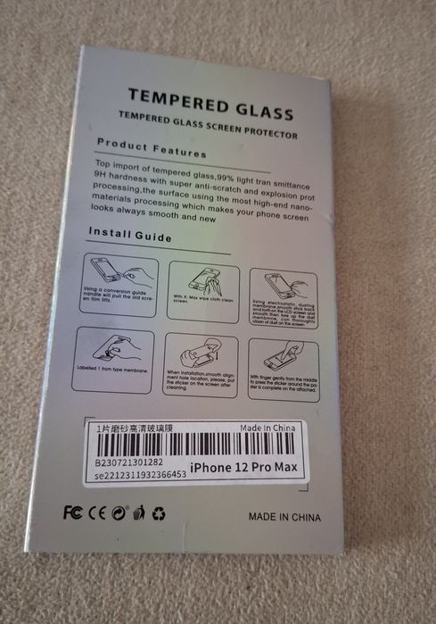 Película de vidro temperado para Iphone 12 pro max  (4 películas)