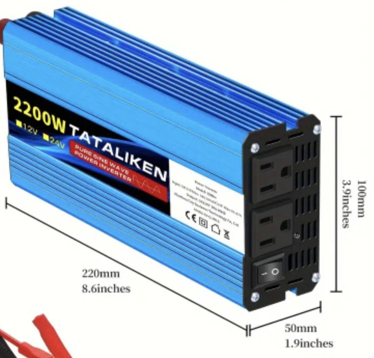 Инвертор 2200W 12V -  220V Чистая синусоида TATALIKEN