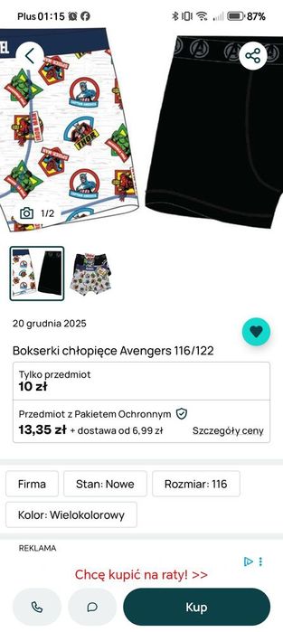 Zestaw skarpet i majtek