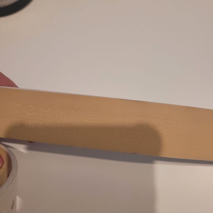 Pasek Tommy Hilfiger biały damski 85