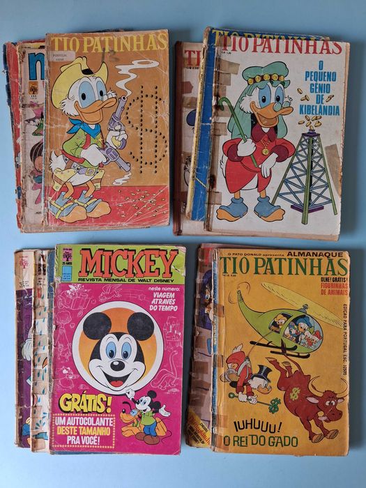 Pequeno lote de revistas Walt Disney antigas anos 70 brasileiras