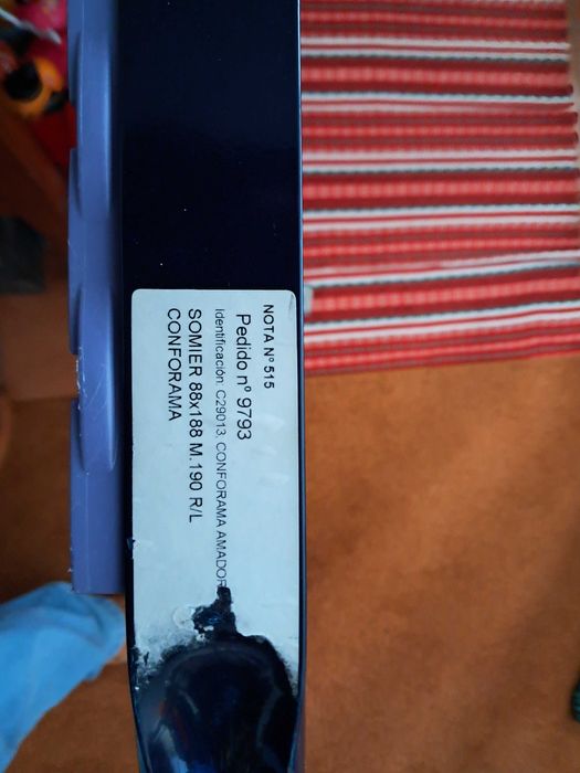 Estrado metalico cama de solteiro com pés amovíveis