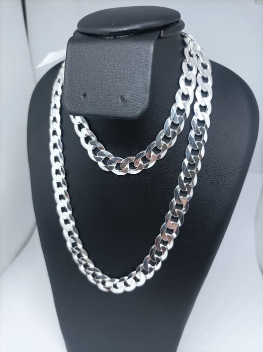 Srebrny łańcuszek splot pancerka 925 długość 50 cm