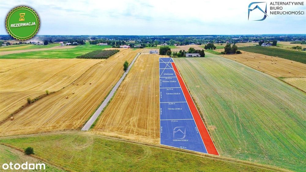 Działka w studium pod zabudowę -23 020 zł