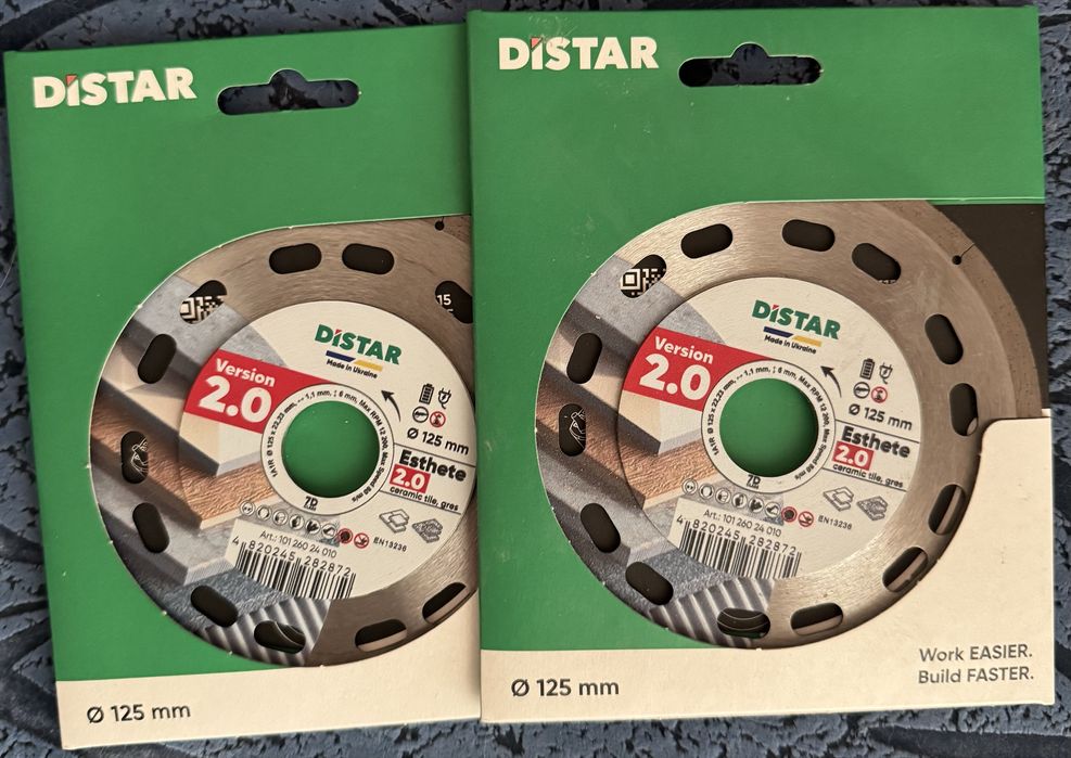 Диски  по плитці кераміка/керамограніт DISTAR ESTHETE 125 2.0 . Диски дістар