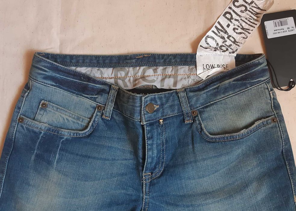 Джинсы голубые John Richmond super skinny размер 30 оригинал италия
