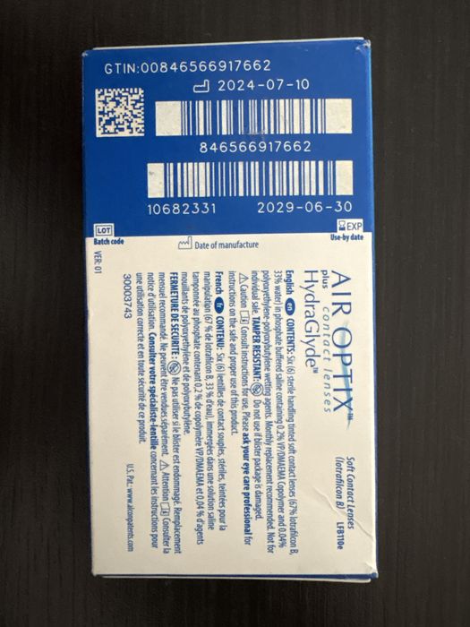 Air Optix plus HydraGlyde 2 szt. Moc: -5,25