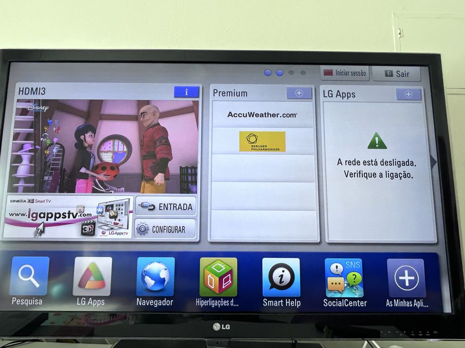 TV LG 47" - Cinema 3D LED Plus TV com Smart TV, Full HD - 47LW5500